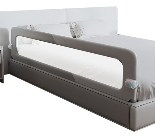 Barandilla De Cama Anticaídas Ajustable Niño Color Gris 1.8m
