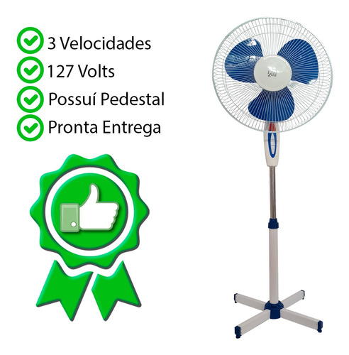 Imagem 3 de 7 de Ventilador Silencioso De Coluna 110v Grande 40cm Pedestal
