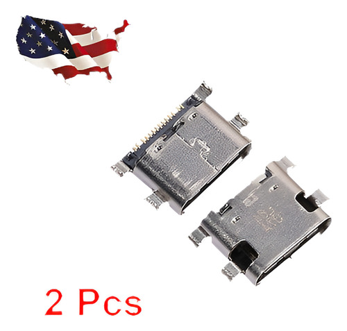 2pcs Usa Usb Cargador Carga Puerto Dock Conector Tipo C Para