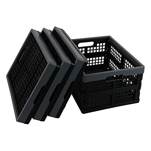 15 Cajas De Plástico Plegables De 15 Litros, Cajas Api...