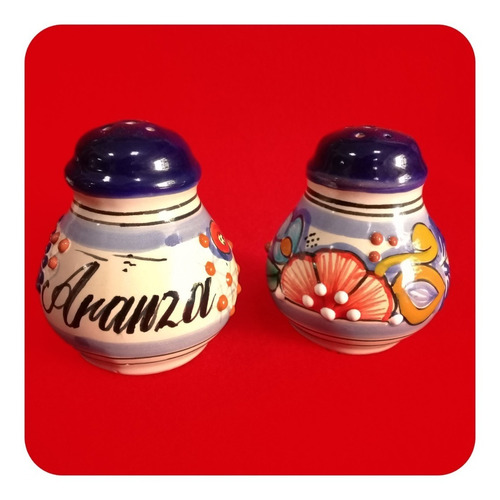 Imagen 4 de 5 de Saleros De Talavera Poblana Personalizable Bodas Eventos Slr