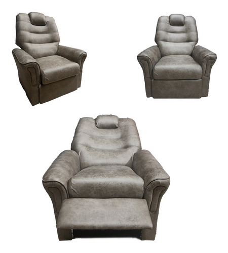 Sillon Reclinable Simil Cuero Vip Cuerotex Envio Gratis