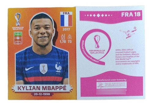 Figurita Mundial Qatar 2022 | Mbappe Fra18 | Original Panini