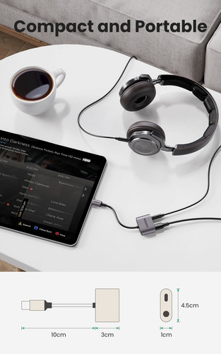 Adaptador Ugreen Usb-c A Jack 3.5 Mm Con Carga Rápida Pd