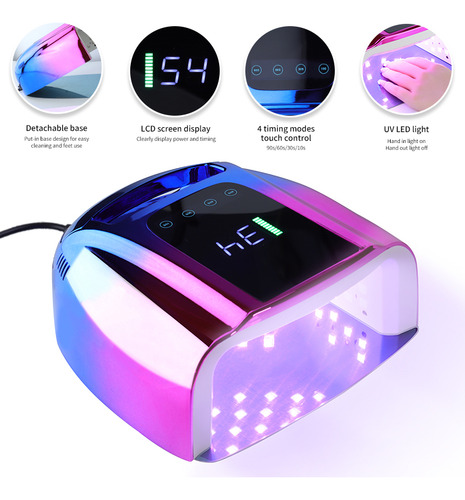 Lámpara Led Uv Recargable Para Uñas, 42 Led, Secado De Esmal