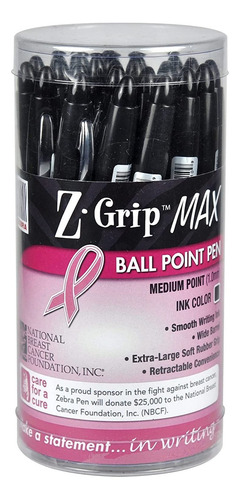 Zebra Z-grip Max Bold Retractable Ballpoint Pen, 1.2mm, Blac