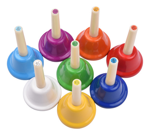 Handbell Diatonic.note Handbell Set De 8 Piezas Colorful Tin