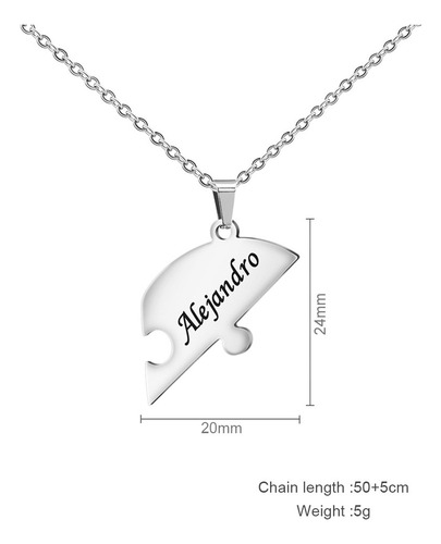 Z Collar De Rompecabezas De Corazón Para Familia/amigos