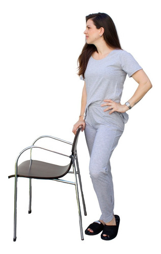 Imagen 3 de 7 de Pijama Mujer Verano Algodon Conjunto Comodo Pantalon Remera