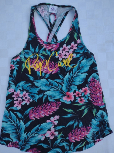 Musculosa Ripcurl Floreada Talle Único Casi Sin Uso 