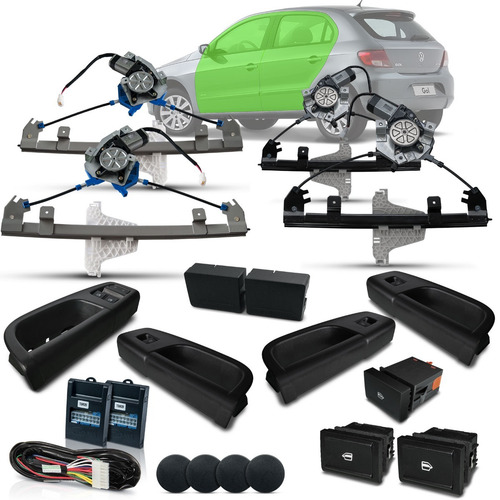 Kit Vidro Elétrico Gol G5 2010 4 P Sensorizado Completo