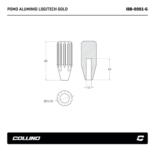 Imagen 3 de 8 de Pomo Dorado Palanca Volante Logitech G29 Fsim Collino C