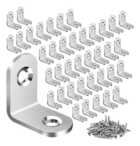 Suporte De Canto De 40 Peças L, Suporte 20mm X 20mm X 16mm
