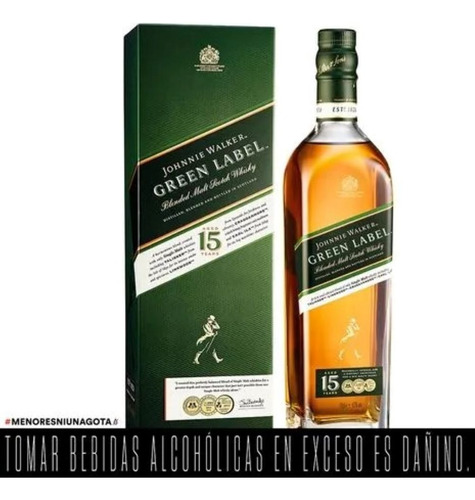 Whisky Johnnie Walker Green Label Botella 750 Ml