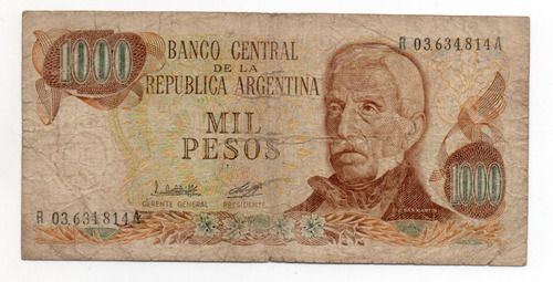 Argentina Billete 1000 Pesos Ley Reposicion Bottero 2455a