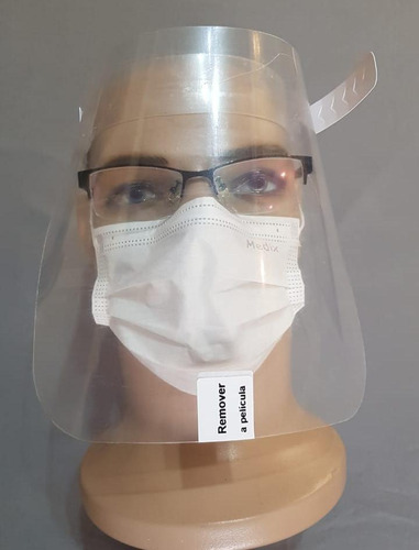 Imagem 5 de 5 de Kit Com 10 Máscara De Proteção Facial Face Shield