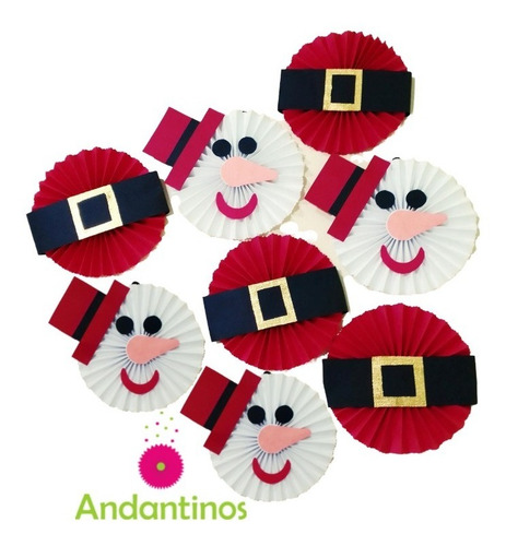 Rosetones Navideños Santa & Frosty, Ecofriendly, De Papel