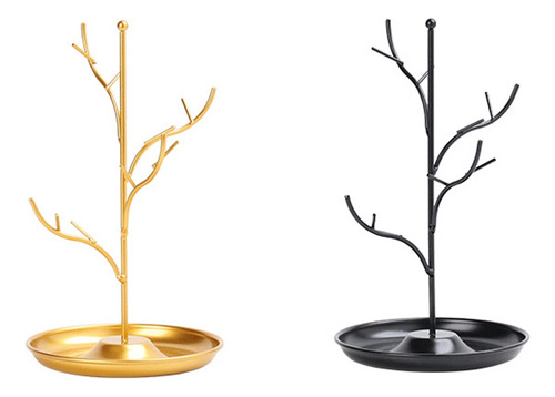 Collar Y Pendientes De Hierro Con Soporte De Árbol Para Joya