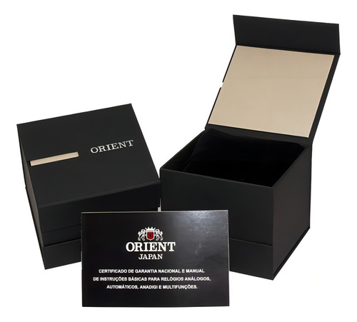 Relógio Orient Masculino Mgss1202 S2kx Dourado Prova Dagua Cor do fundo Prata