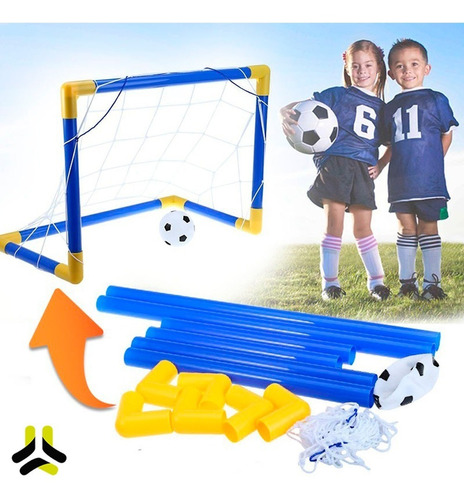 2 Arco Mini Futbol Para Niños Desarmables Resistente+pelota