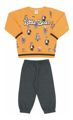 Conjunto Moletom Menino Little Bear Marlan 20544  Tam 1 2 3 