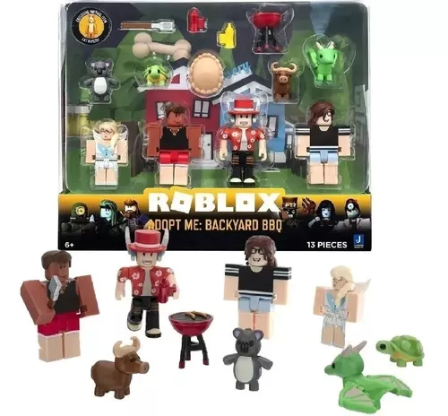 Roblox Celebrity Collection Adopt Me Backyard BBQ Four Figure Pack 13 Piece  NEW 