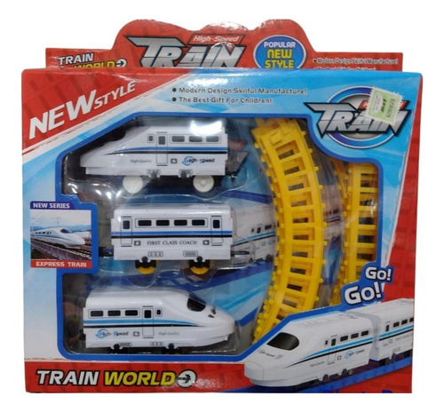 Tren De Juguete Funtoys Pista De Tren Color Blanco