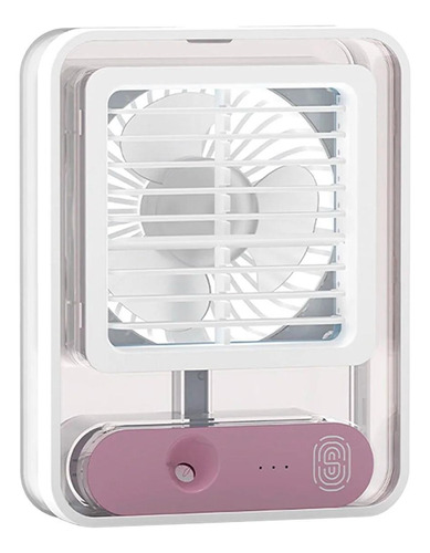 Mini Ventilador Refrigerador Umidificador De Ar Com Luz Led