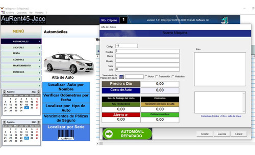 Software Para Rentas De Autos O De Autotrasporte