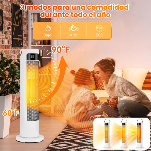Calefactores Eléctrico De Torre Con Control Remoto 1500w