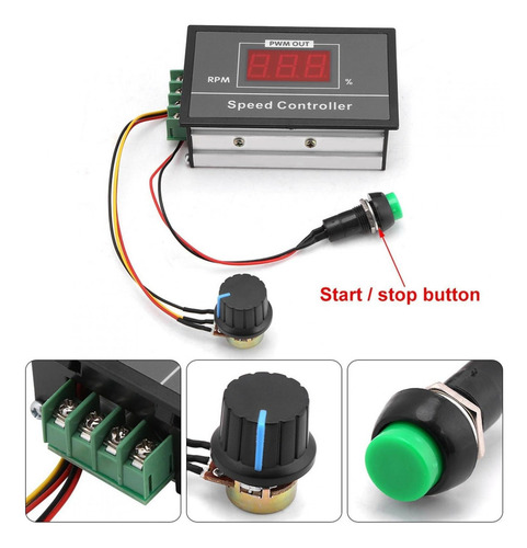 Controlador De Velocidad De Motor Cc 6-60v 12v 24v 36v 48v