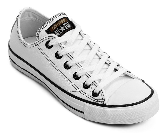 all star branco couro valor