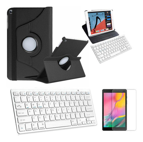 Capa/teclado/pel Para Galaxy Tab A7 Sm T500/t505 10,4 Preto