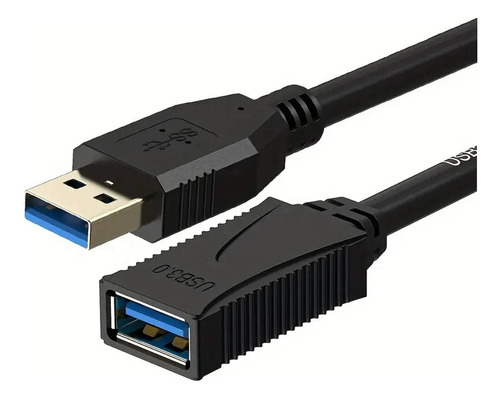 Cable Extensión Usb 3.0 Macho Hembra 3 Metros 5 Gbs Negro