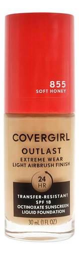 Base De Maquillaje Covergirl Outlast Extreme Wear 30ml Spf18 Tono 855 Soft honey