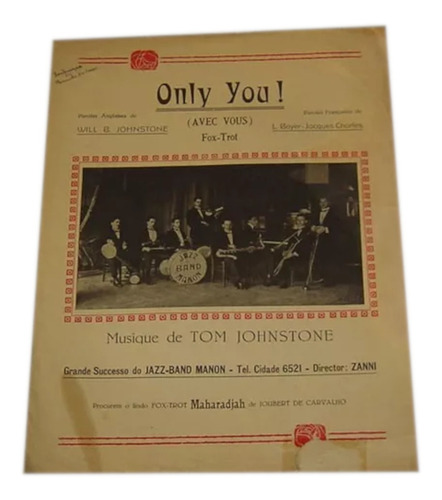 Partitura Only You Avec Vous Fox Trot Tom Johnstone *