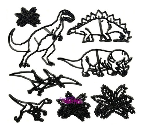 Cortadores Dinosaurios Fondant 8 Piezas Galletas