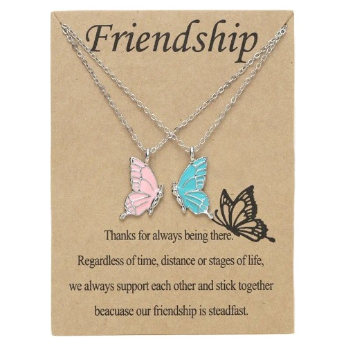 Collares Mariposas Mejores Amigos Parejas Best Friends