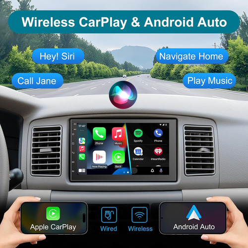 Estéreo De Coche 7 Pulgadas Din Bluetooth Carplay Android Au