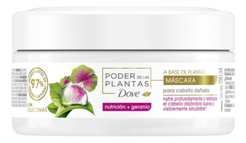 Trat. Dove Poder De Las Plantas Nutrición+geranio 190ml