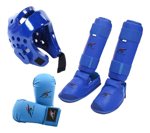 Conjunto De Equipo De De Taekwondo, Casco De Boxeo, Azul Xs