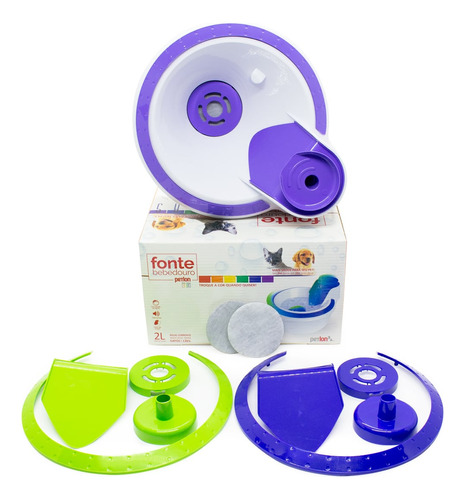 Fonte Bebedouro Gatos Cães Pet Colors Petlon 110v