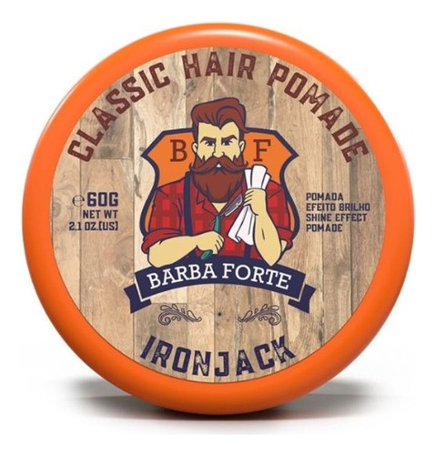 Pomada Clásica Hair Pomade Ironjack Barba Forte 60 Gr