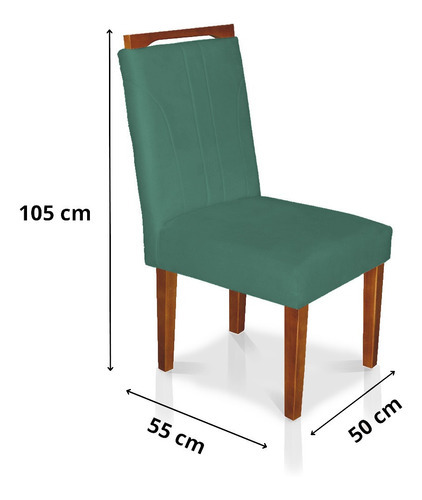 Set de 2 sillas de comedor Lyon Suede Pallazio de color azul turquesa