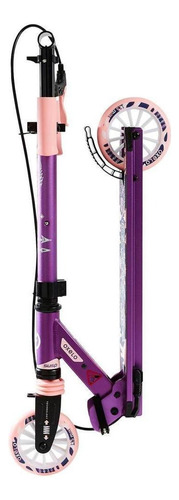 Patinete Com Freio No Guidão E Suspensão Cor Roxo-rosa