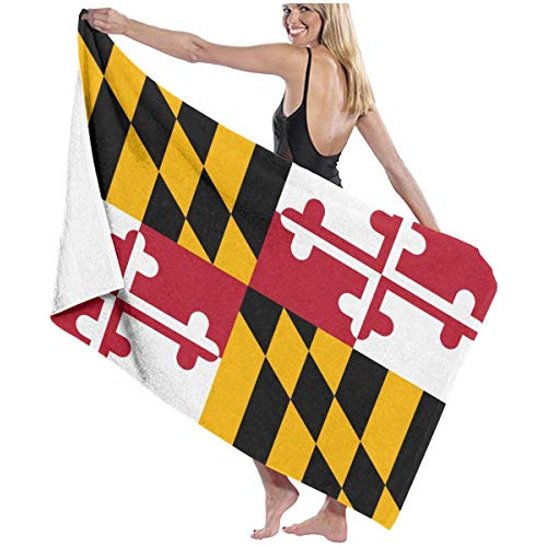 Toallas De Playa De Microfibra Bandera De Maryland, Tam...