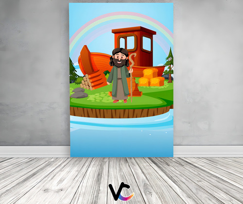 Panel vertical para fiestas con forma de arco iris con forma de arca de Noé, 1,5 x 2,2 cm, modelo 04