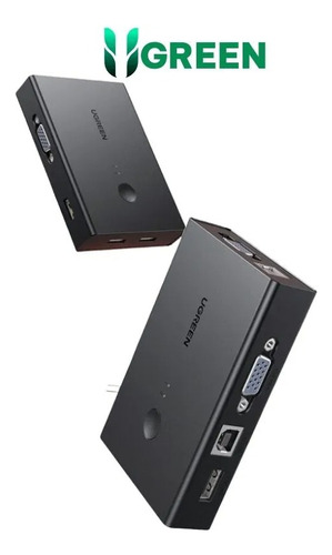 Conmutador Kvm Vga 2 En 1 Ugreen 2 Vga 2 Usb B Print 4 Usb A