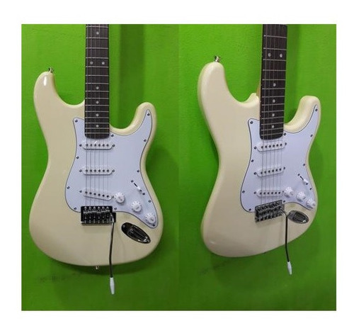 Imagen 4 de 10 de Guitarra Electrica Stratocaster Single Blanca Leonard Cuotas