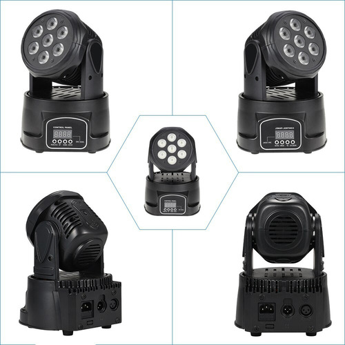 7x Cabeza Móvil Robot Led Dmx Rgb